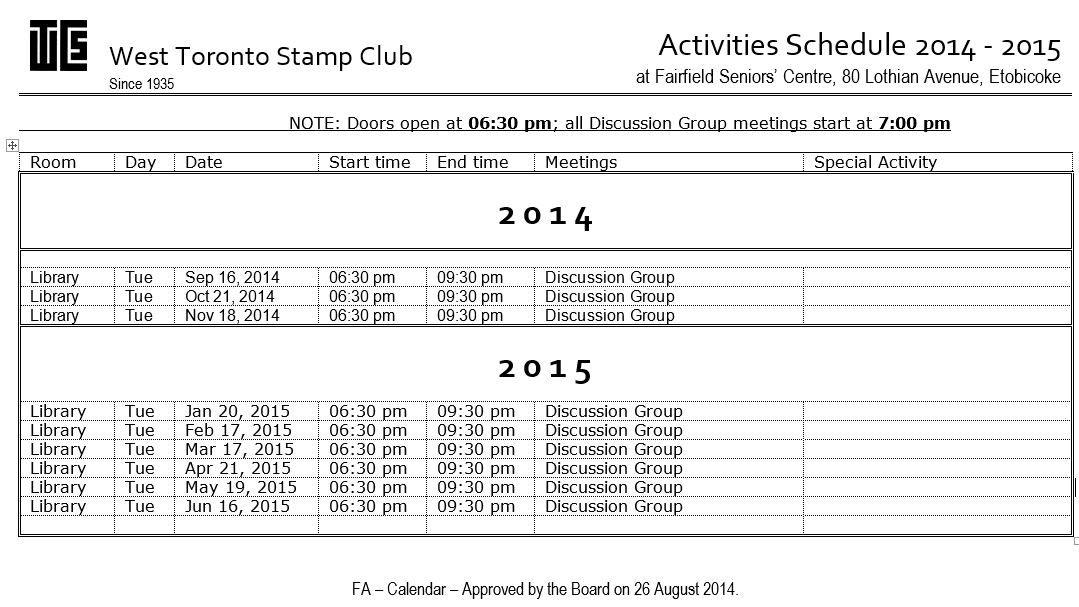2013-14 Discussion Group Program